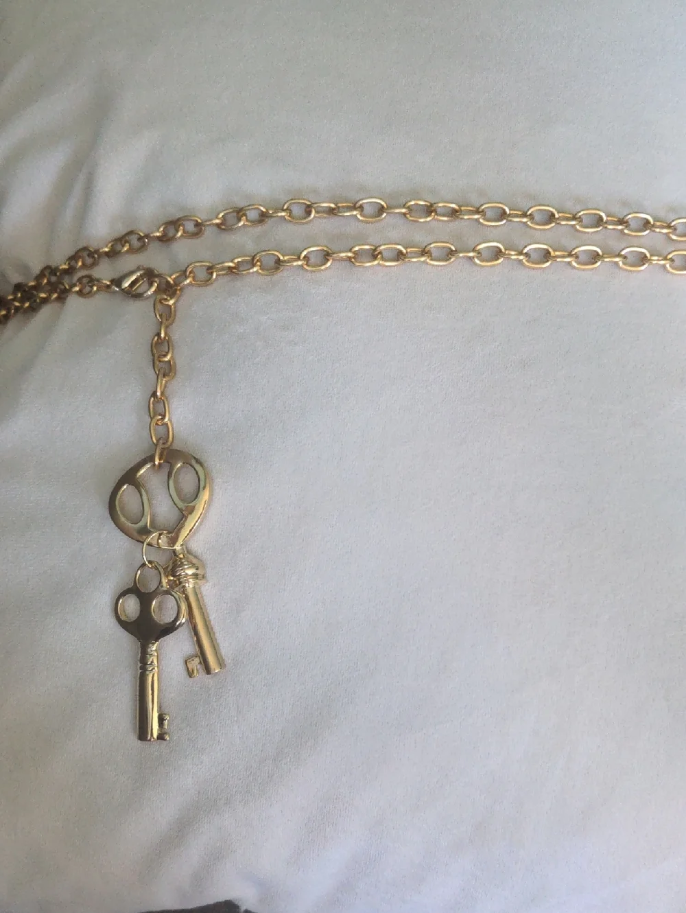 Gold Belt, Double Strand, Or Necklace, 56 Inches Long, Adjusts To AnyLength, New